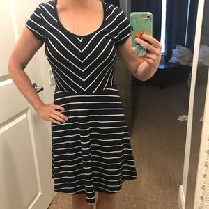 Navy striped dress